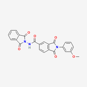 molecular formula C24H15N3O6 B5060377 N-(1,3-dioxo-1,3-dihydro-2H-isoindol-2-yl)-2-(3-methoxyphenyl)-1,3-dioxo-5-isoindolinecarboxamide 