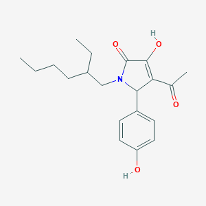 molecular formula C20H27NO4 B506038 4-acetyl-1-(2-ethylhexyl)-3-hydroxy-5-(4-hydroxyphenyl)-1,5-dihydro-2H-pyrrol-2-one 