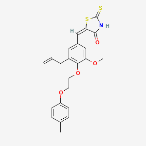molecular formula C23H23NO4S2 B5060380 5-{3-allyl-5-methoxy-4-[2-(4-methylphenoxy)ethoxy]benzylidene}-2-thioxo-1,3-thiazolidin-4-one 
