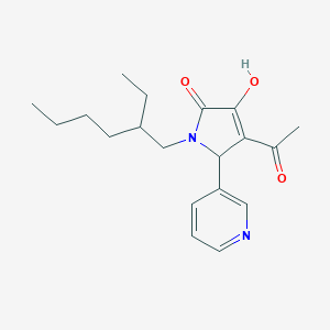 molecular formula C19H26N2O3 B506040 4-acetyl-1-(2-ethylhexyl)-3-hydroxy-5-(3-pyridinyl)-1,5-dihydro-2H-pyrrol-2-one 