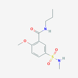 molecular formula C12H18N2O4S B5060406 2-methoxy-5-[(methylamino)sulfonyl]-N-propylbenzamide 