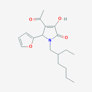molecular formula C18H25NO4 B506041 4-acetyl-1-(2-ethylhexyl)-5-(2-furyl)-3-hydroxy-1,5-dihydro-2H-pyrrol-2-one 