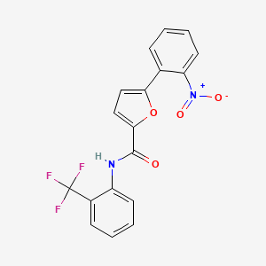 molecular formula C18H11F3N2O4 B5060420 5-(2-nitrophenyl)-N-[2-(trifluoromethyl)phenyl]-2-furamide 