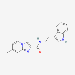 molecular formula C19H18N4O B5060438 N-[2-(1H-indol-3-yl)ethyl]-7-methylimidazo[1,2-a]pyridine-2-carboxamide 