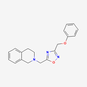 molecular formula C19H19N3O2 B5060444 2-{[3-(phenoxymethyl)-1,2,4-oxadiazol-5-yl]methyl}-1,2,3,4-tetrahydroisoquinoline 
