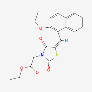 molecular formula C20H19NO5S B5060456 ethyl {5-[(2-ethoxy-1-naphthyl)methylene]-2,4-dioxo-1,3-thiazolidin-3-yl}acetate 