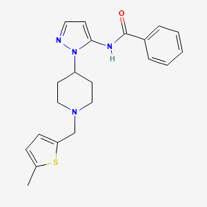 molecular formula C21H24N4OS B5060482 N-(1-{1-[(5-methyl-2-thienyl)methyl]-4-piperidinyl}-1H-pyrazol-5-yl)benzamide 