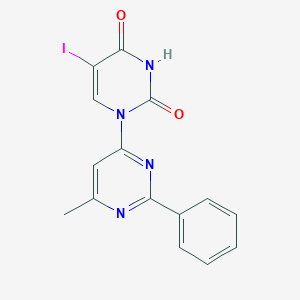 molecular formula C15H11IN4O2 B5060509 5-iodo-6'-methyl-2'-phenyl-2H-1,4'-bipyrimidine-2,4(3H)-dione 