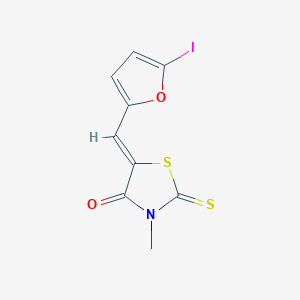 molecular formula C9H6INO2S2 B5060531 5-[(5-iodo-2-furyl)methylene]-3-methyl-2-thioxo-1,3-thiazolidin-4-one 
