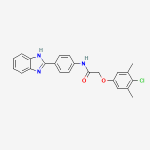 molecular formula C23H20ClN3O2 B5060541 N-[4-(1H-benzimidazol-2-yl)phenyl]-2-(4-chloro-3,5-dimethylphenoxy)acetamide 