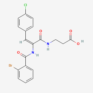 N-[2-[(2-bromobenzoyl)amino]-3-(4-chlorophenyl)acryloyl]-beta-alanine