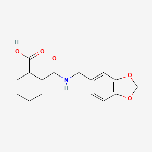 molecular formula C16H19NO5 B5060550 2-{[(1,3-benzodioxol-5-ylmethyl)amino]carbonyl}cyclohexanecarboxylic acid 