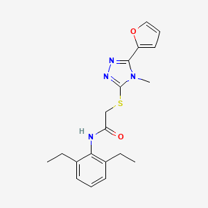 molecular formula C19H22N4O2S B5060552 N-(2,6-diethylphenyl)-2-{[5-(2-furyl)-4-methyl-4H-1,2,4-triazol-3-yl]thio}acetamide 