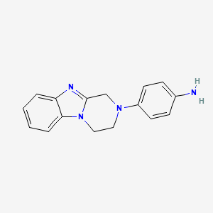 molecular formula C16H16N4 B5060560 4-(3,4-dihydropyrazino[1,2-a]benzimidazol-2(1H)-yl)aniline 