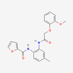 molecular formula C21H20N2O5 B5060586 N-(2-{[(2-methoxyphenoxy)acetyl]amino}-4-methylphenyl)-2-furamide 