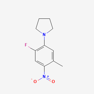 molecular formula C11H13FN2O2 B5060591 1-(2-fluoro-5-methyl-4-nitrophenyl)pyrrolidine 