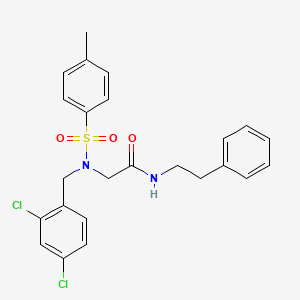 molecular formula C24H24Cl2N2O3S B5060598 N~2~-(2,4-dichlorobenzyl)-N~2~-[(4-methylphenyl)sulfonyl]-N~1~-(2-phenylethyl)glycinamide 