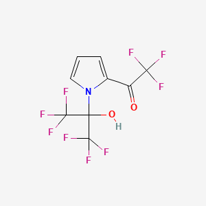 molecular formula C9H4F9NO2 B5060608 2,2,2-trifluoro-1-{1-[2,2,2-trifluoro-1-hydroxy-1-(trifluoromethyl)ethyl]-1H-pyrrol-2-yl}ethanone 