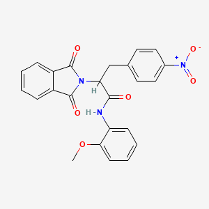 molecular formula C24H19N3O6 B5060618 2-(1,3-dioxo-1,3-dihydro-2H-isoindol-2-yl)-N-(2-methoxyphenyl)-3-(4-nitrophenyl)propanamide 