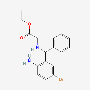 molecular formula C17H19BrN2O2 B5060620 ethyl N-[(2-amino-5-bromophenyl)(phenyl)methyl]glycinate CAS No. 313226-05-0