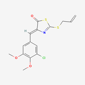 molecular formula C15H14ClNO3S2 B5060630 2-(allylthio)-4-(3-chloro-4,5-dimethoxybenzylidene)-1,3-thiazol-5(4H)-one 