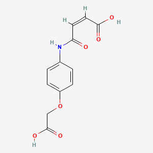 molecular formula C12H11NO6 B5060643 4-{[4-(carboxymethoxy)phenyl]amino}-4-oxo-2-butenoic acid 