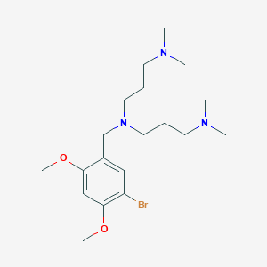 molecular formula C19H34BrN3O2 B5060658 (5-bromo-2,4-dimethoxybenzyl)bis[3-(dimethylamino)propyl]amine 