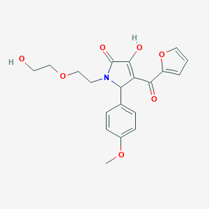 molecular formula C20H21NO7 B506067 4-(2-furoyl)-3-hydroxy-1-[2-(2-hydroxyethoxy)ethyl]-5-(4-methoxyphenyl)-1,5-dihydro-2H-pyrrol-2-one CAS No. 585557-28-4