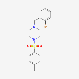 molecular formula C18H21BrN2O2S B5060686 1-(2-bromobenzyl)-4-[(4-methylphenyl)sulfonyl]piperazine 