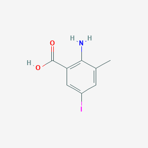 molecular formula C8H8INO2 B050607 2-氨基-5-碘-3-甲基苯甲酸 CAS No. 108857-24-5
