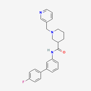 molecular formula C24H24FN3O B5060715 N-(4'-fluoro-3-biphenylyl)-1-(3-pyridinylmethyl)-3-piperidinecarboxamide 