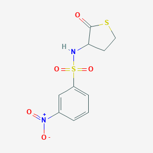 molecular formula C10H10N2O5S2 B506072 3-nitro-N-(2-oxotetrahydro-3-thienyl)benzenesulfonamide 