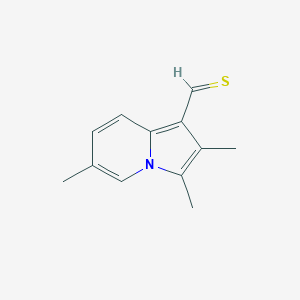 molecular formula C12H13NS B506073 2,3,6-Trimethyl-1-indolizinecarbothialdehyde 