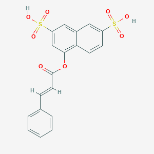molecular formula C19H14O8S2 B506075 4-(Cinnamoyloxy)-2,7-naphthalenedisulfonic acid 