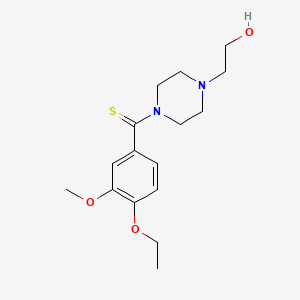 molecular formula C16H24N2O3S B5060753 2-{4-[(4-ethoxy-3-methoxyphenyl)carbonothioyl]-1-piperazinyl}ethanol 