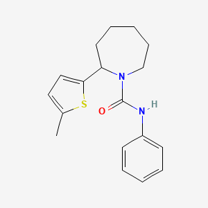 molecular formula C18H22N2OS B5060789 2-(5-methyl-2-thienyl)-N-phenyl-1-azepanecarboxamide 