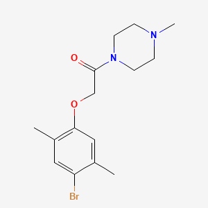 molecular formula C15H21BrN2O2 B5060859 1-[(4-bromo-2,5-dimethylphenoxy)acetyl]-4-methylpiperazine 