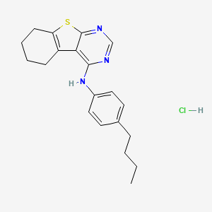 molecular formula C20H24ClN3S B5060908 N-(4-butylphenyl)-5,6,7,8-tetrahydro[1]benzothieno[2,3-d]pyrimidin-4-amine hydrochloride 