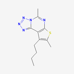molecular formula C12H15N5S B5060919 9-butyl-5,8-dimethyltetrazolo[1,5-c]thieno[3,2-e]pyrimidine 