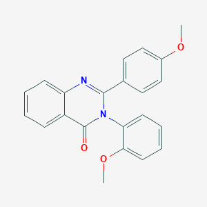 molecular formula C22H18N2O3 B506094 3-(2-methoxyphenyl)-2-(4-methoxyphenyl)-4(3H)-quinazolinone 