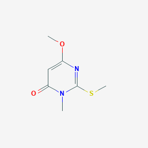 molecular formula C7H10N2O2S B506095 6-methoxy-3-methyl-2-(methylsulfanyl)-4(3H)-pyrimidinone 