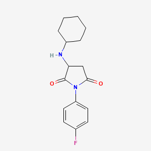 molecular formula C16H19FN2O2 B5060951 3-(cyclohexylamino)-1-(4-fluorophenyl)-2,5-pyrrolidinedione 