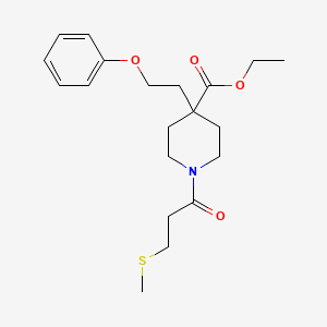 ethyl 1-[3-(methylthio)propanoyl]-4-(2-phenoxyethyl)-4-piperidinecarboxylate