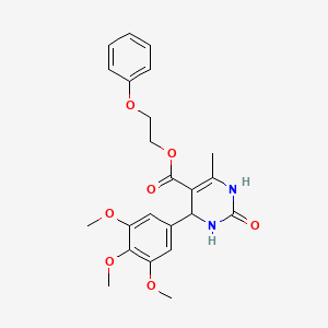 molecular formula C23H26N2O7 B5060998 2-phenoxyethyl 6-methyl-2-oxo-4-(3,4,5-trimethoxyphenyl)-1,2,3,4-tetrahydro-5-pyrimidinecarboxylate 