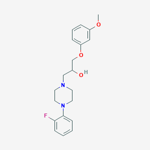 molecular formula C20H25FN2O3 B506101 1-[4-(2-Fluorophenyl)piperazin-1-yl]-3-(3-methoxyphenoxy)propan-2-ol 
