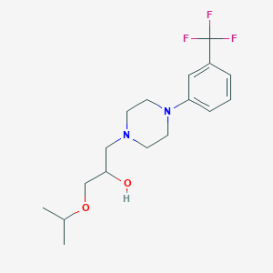 molecular formula C17H25F3N2O2 B506102 1-Isopropoxy-3-{4-[3-(trifluoromethyl)phenyl]-1-piperazinyl}-2-propanol 