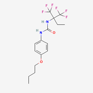 molecular formula C16H20F6N2O2 B5061058 N-[1,1-bis(trifluoromethyl)propyl]-N'-(4-butoxyphenyl)urea 