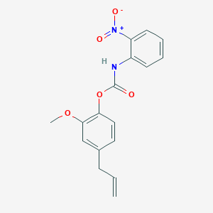 molecular formula C17H16N2O5 B506106 4-Allyl-2-methoxyphenyl 2-nitrophenylcarbamate 