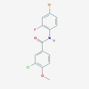 molecular formula C14H10BrClFNO2 B5061075 N-(4-bromo-2-fluorophenyl)-3-chloro-4-methoxybenzamide 