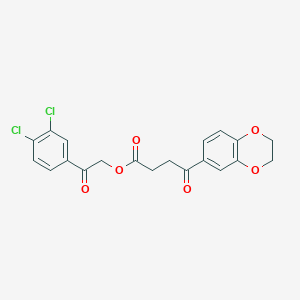 molecular formula C20H16Cl2O6 B5061082 2-(3,4-dichlorophenyl)-2-oxoethyl 4-(2,3-dihydro-1,4-benzodioxin-6-yl)-4-oxobutanoate 